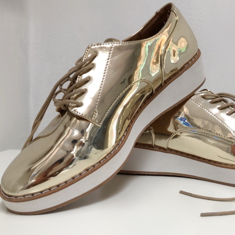 Gold Platform Sneakers
